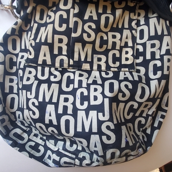 MARC BY MARC JACOBS BLACK PEBBLED LEATHER. Q HILLIER CLASSIC HOBO. GOLD PLATED. - Picture 5 of 15